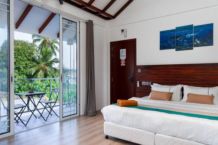 Maison de vacances pour 3 personnes, avec jardin et vue dans Maldives