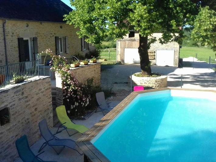 Maison de vacances pour 8 personnes, avec jardin ainsi que piscine et terrasse