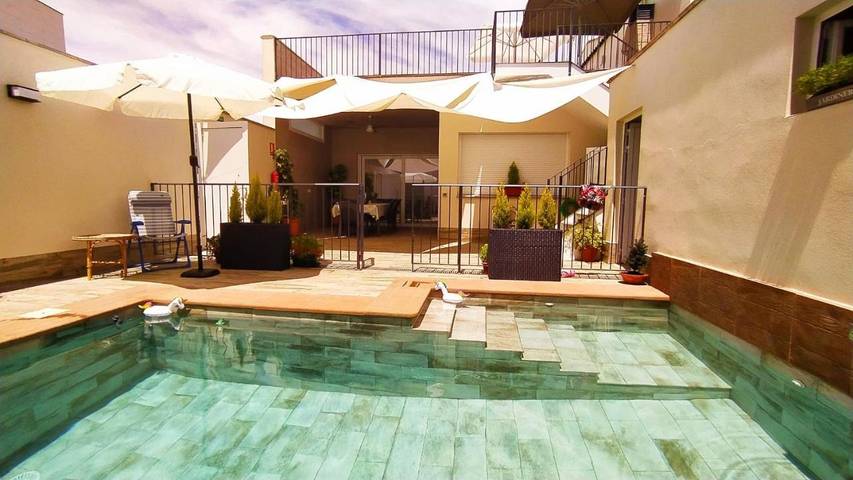 Casa de vacaciones para 9 personas, con Terraza además de Piscina y Vistas en Provincia de Badajoz - 3