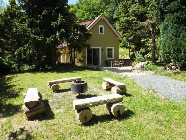 Ferienhaus für 5 Personen, mit Terrasse und Garten sowie Ausblick in Rosenthal-Bielatal