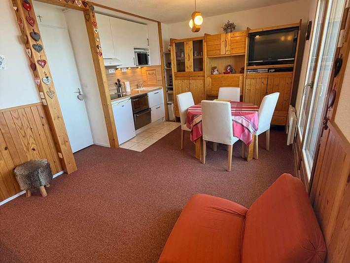 Ganze Wohnung, Whg Pisten, 4 Pers, Balkon, Ausgestattete Küche in Prapoutel, Les Adrets