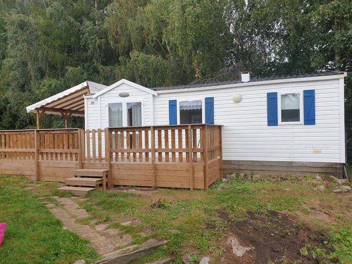 Camping pour 5 personnes, avec Terrasse ainsi que Jardin et Vue
