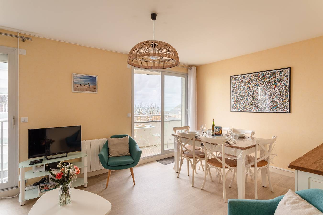 Ganze Wohnung, Le Verdelet - Vue mer plein centre du Val André in Pléneuf-Val-André, Côtes-d'Armor