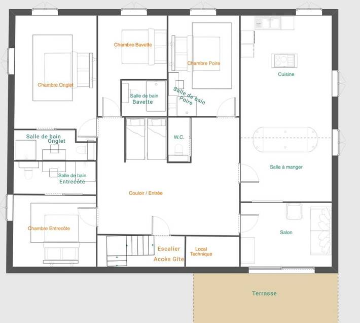 Gîte pour 12 personnes, avec terrasse, animaux acceptés à Rouffach - 2