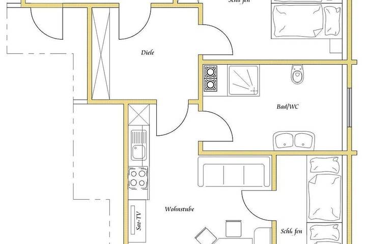 Bauernhof für 4 Personen, mit Balkon und Garten