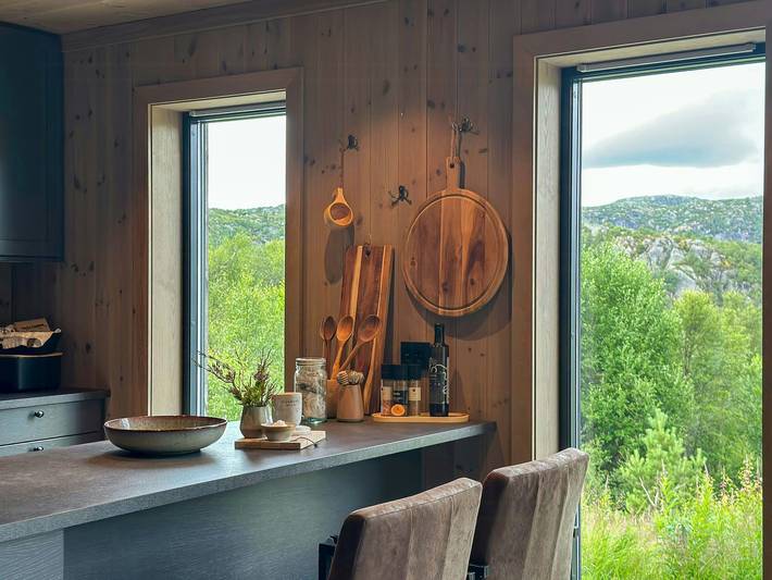 Berghütte in Ljosland mit Skipiste direkt vor der Haustür in Åseral