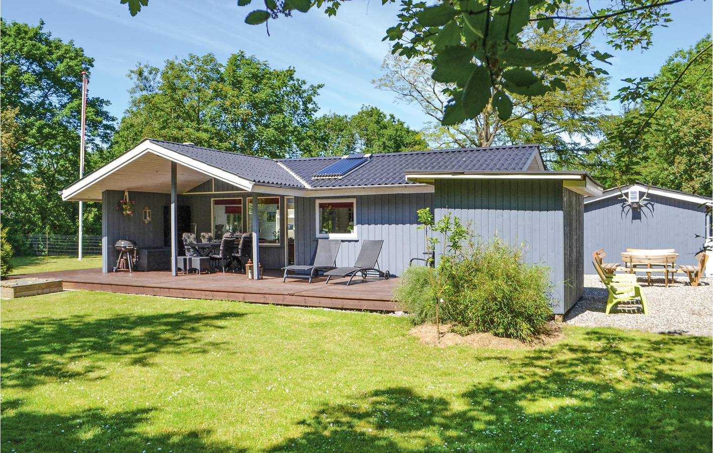 Ferienhaus für 6 Personen mit Terrasse in Bork Havn, Ringkøbing Fjord