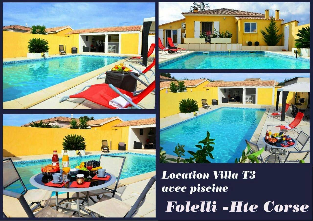 T2 One-Bedroom House with Garden View and small pool in Folelli, Penta-di-Casinca