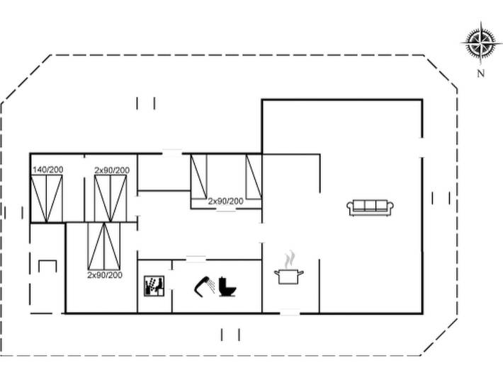 Ferienhaus für 8 Personen, mit Sauna in Lakolk
