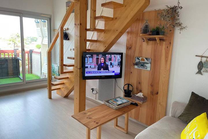 Location de vacances pour 5 personnes, avec piscine et balcon à Vieux-Boucau-les-Bains