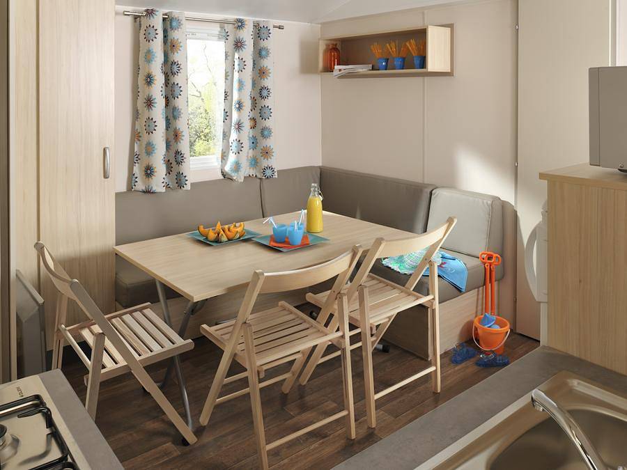 Camping Les Ajoncs d'Or - Stacaravan 6 personen - Vrije tijd 3 slaapkamers - Tv in La Baule-Escoublac, Côte de Jade