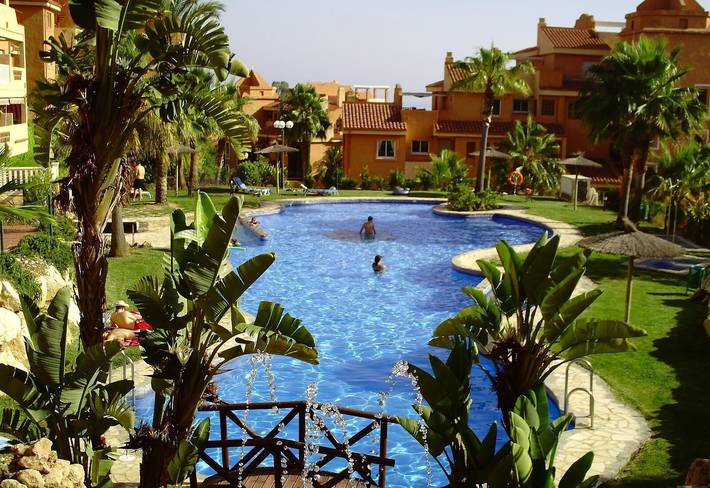 Appartement de vacances pour 5 personnes, avec Balcon ainsi que Jardin et Bassin pour enfant à Marbella
