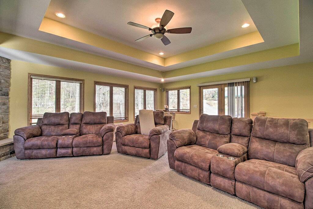 Cabin w/ Fire Pit & Movie Room, 1 Mi to Lake in Breezy Point, Crow Wing County