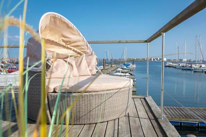 Boot für 5 Personen, mit Seeblick und Terrasse sowie Ausblick auf Fehmarn