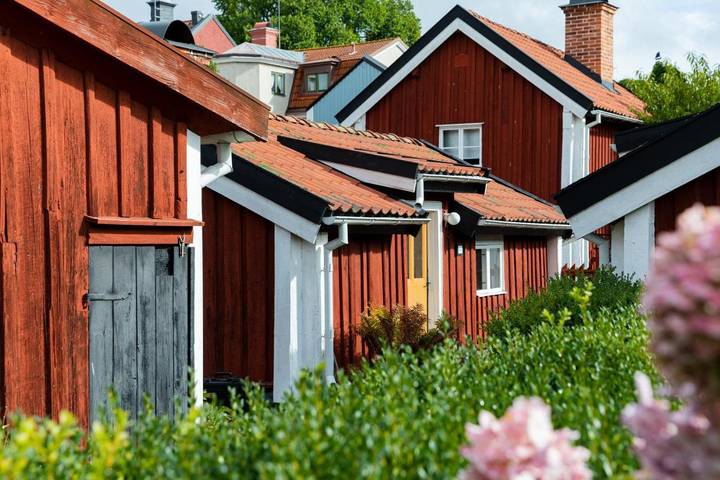 Lodge für 2 Personen, mit Terrasse und Garten in Västervik