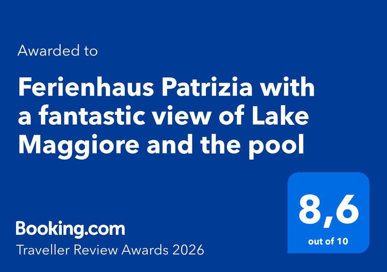 Ferienhaus Patrizia with a fantastic view of Lake Maggiore and the pool in Gordola, Tessiner Alpen