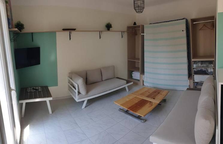 Gîte pour 3 personnes, avec vue et balcon, animaux acceptés dans Plage de La Gorguette - 4