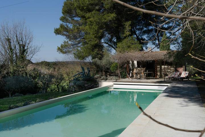 Casa de piedra con vistas a Sainte-Victoire in Éguilles, Region de Aix-en-Provence