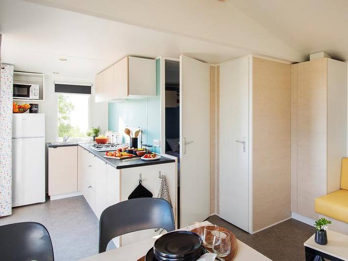 Camping Port de Plaisance  - Mobilheim 5 personen - Premium | 2 Zi. | 5 Pers. | Erhöhte Terrasse | Tv in Clohars-Fouesnant, Quimper und Umgebung