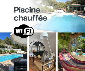 Gîte pour 6 personnes, avec vue ainsi que piscine et jardin à Moissac-Bellevue