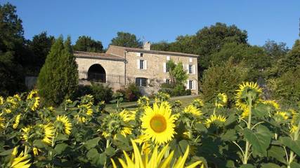 Cottage pour 2 personnes, avec jardin et vue à Saint-Martin-Lalande