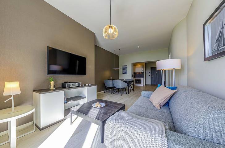 Ferienwohnung für 3 Personen, mit Terrasse und Sauna sowie Seeblick in Wustrow