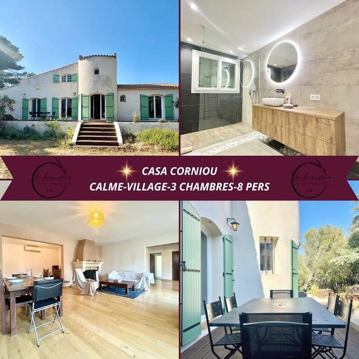 Gîte pour 8 personnes, avec Terrasse ainsi que Jardin et Vue à Cornillon-Confoux