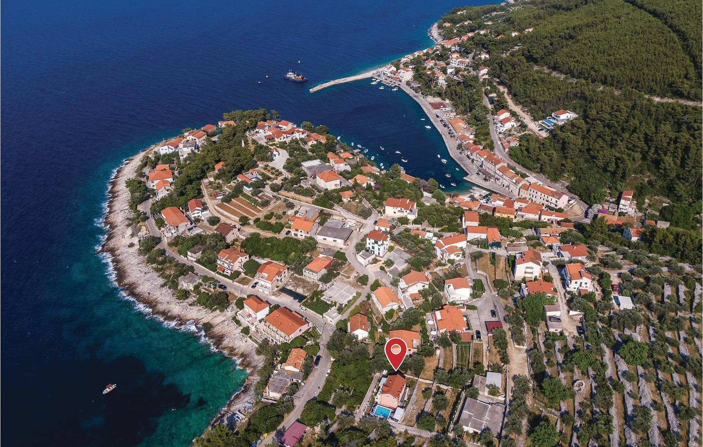 Geräumige 2-Zimmer-Wohnung mit Pool, WLAN und 2 km Entfernung zur Küste in Blato, Korcula