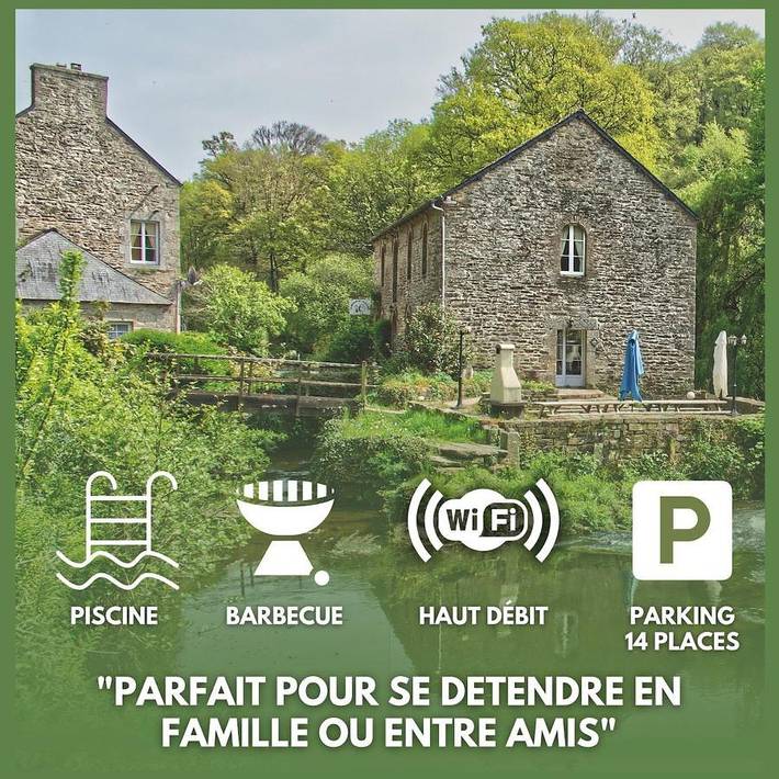 Location de vacances pour 40 personnes, avec jardin et piscine à Plouguenast