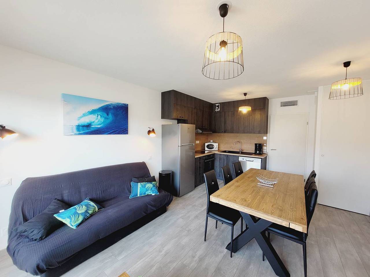 Appartement entier, Duplex dans une résidence sécurisée avec piscine pour 8 à 10 personnes à Mimizan plage in Mimizan, Côte d’Argent