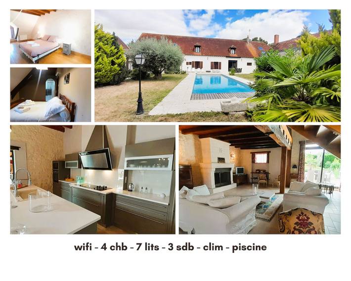 Maison de vacances pour 14 personnes, avec terrasse et jardin