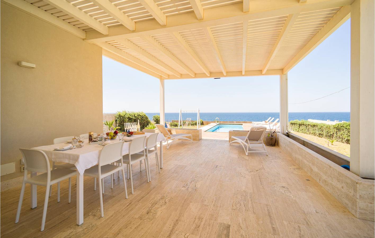 Apt mit Meerblick, Klimaanlage, Pool und Terrasse (34 Zeichen) in Mazara del Vallo und Umgebung, Trapani Provinz