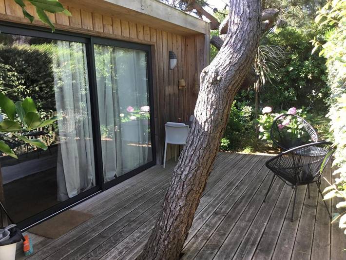 Maison d’hôte pour 2 personnes, avec jardin ainsi que vue et terrasse, animaux acceptés au Cap Ferret