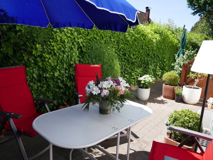 Ferienwohnung für 2 Personen, mit Terrasse und Garten sowie Sauna in Schönberg