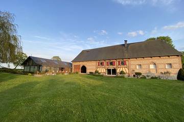 Cottage pour 12 personnes, avec jardin, animaux acceptés à Bosville