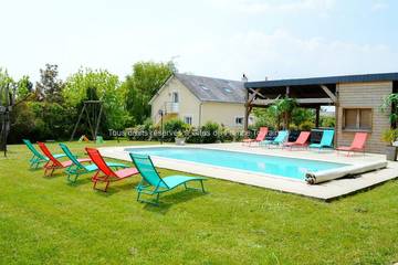 Gîte pour 6 personnes, avec terrasse et jardin à Saint-Paterne-Racan