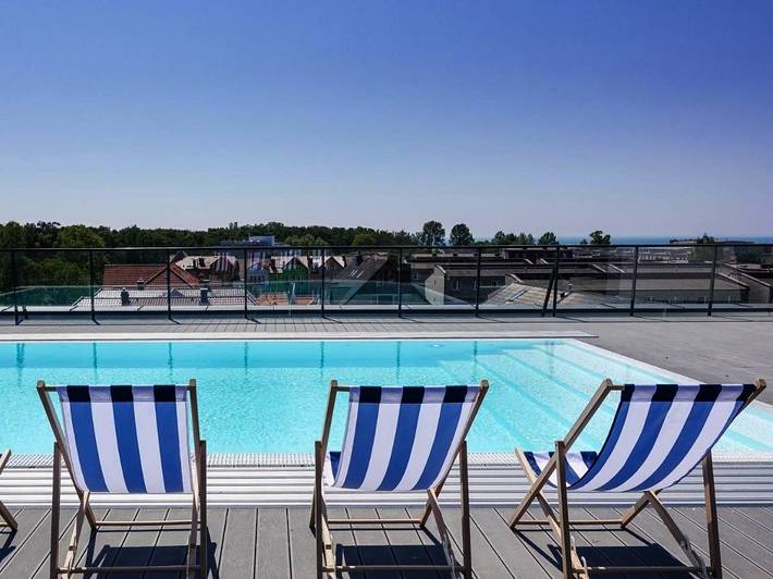 Ferienwohnung für 5 Personen, mit Pool und Terrasse sowie Ausblick, mit Haustier in Halbinsel Hel