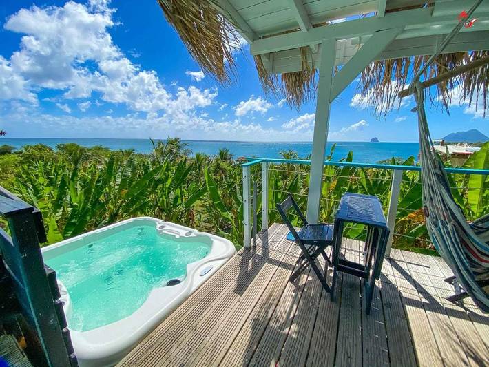 Lodge pour 2 personnes, avec jardin et vue en Martinique