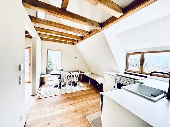 Ferienwohnung für 6 Personen, mit Balkon und Terrasse sowie Garten und Sauna