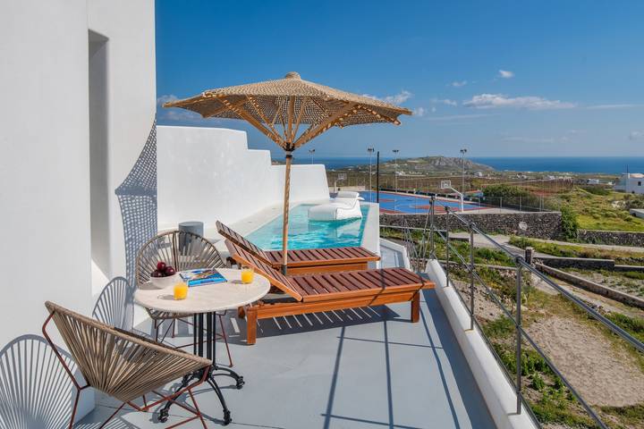 Chalet para 3 personas con piscina in Megalochori, Santorini