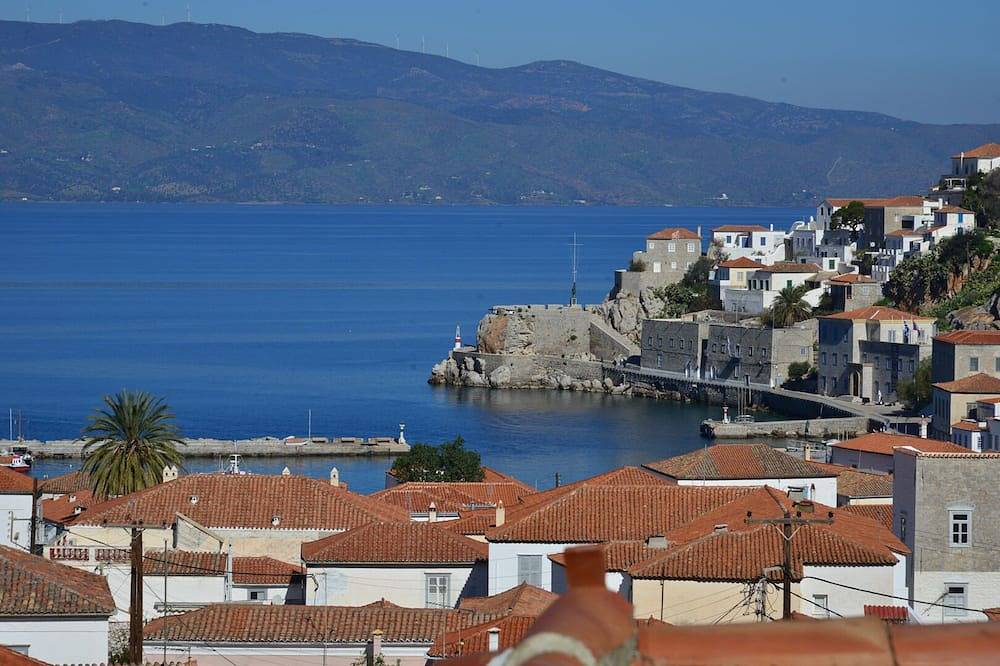 Hydra town Panoramic sea view in Hydra