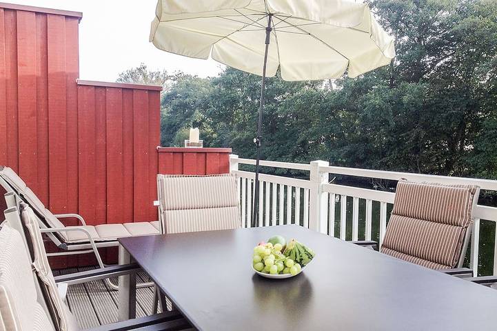 Luxus-Ferienhaus für 8 Personen, mit Balkon und Sauna, mit Haustier