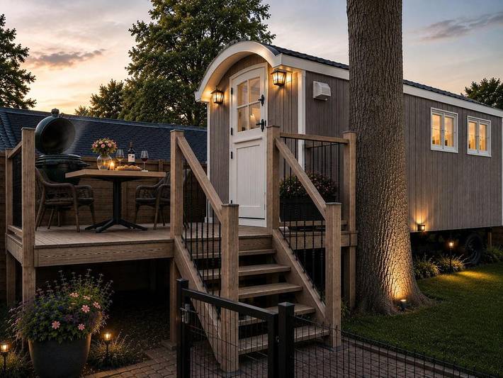 Ferienhaus für 2 Personen, mit Balkon und Terrasse sowie Garten und Ausblick in Markelo