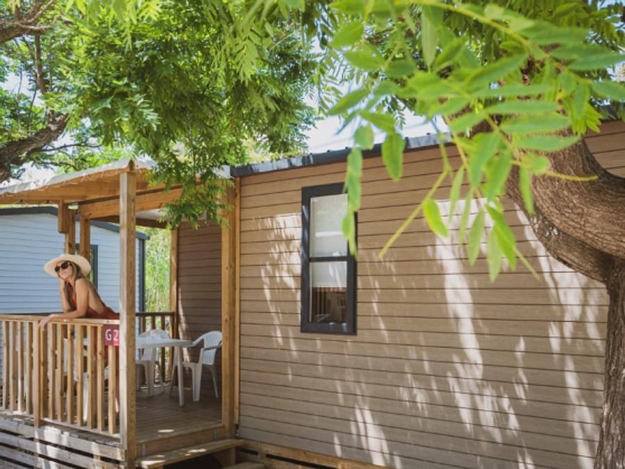 Camping International - Mobilheim 4 personen - Créole 32 m² - 3 Zimmer - 2 Schlafzimmer - Klimaanlage in La Madrague, Hyeres