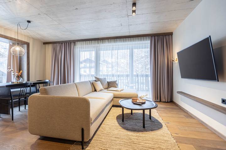 Ferienwohnung für 6 Personen, mit Balkon und Sauna in Haus