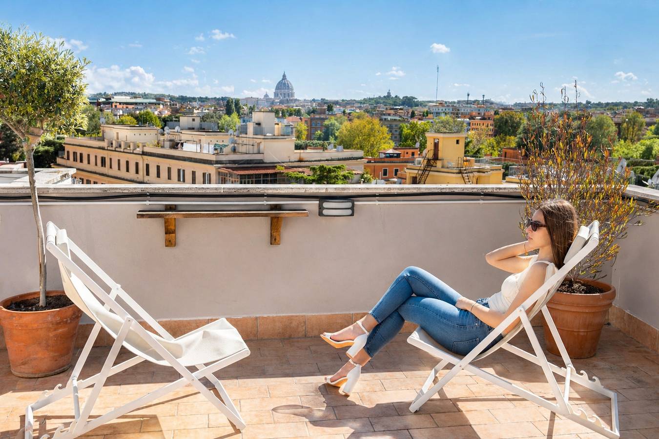 Ganze Wohnung, Ferienwohnung für 4 Personen mit Balkon/Terrasse in Rom, Rom Provinz
