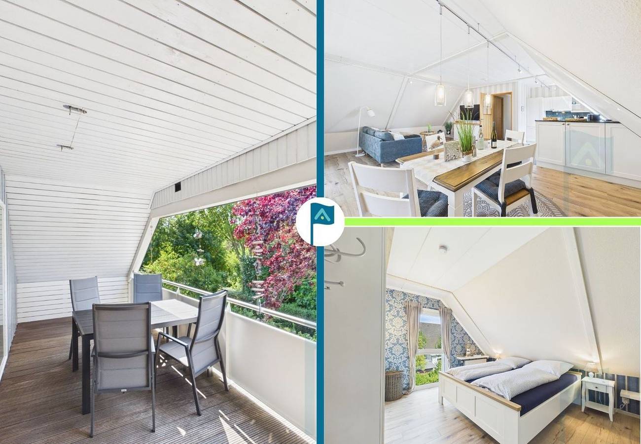 Ganze Wohnung, Eine traumhafte Wohnung mit riesigem, überdachten Balkon in Midlum, Föhr