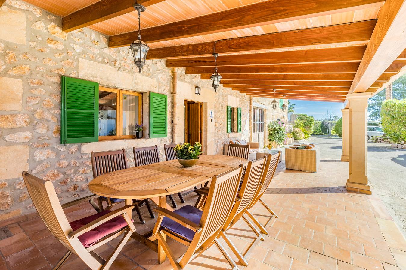 Finca Can Pou Petit mit Bergblick, Pool, Wlan, Klimaanlage, Terrasse und Garten in Pollença, Mallorca Norden