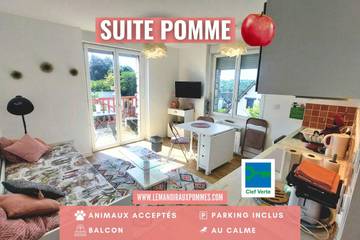 Gîte pour 4 personnes, avec terrasse, animaux acceptés à Orbec