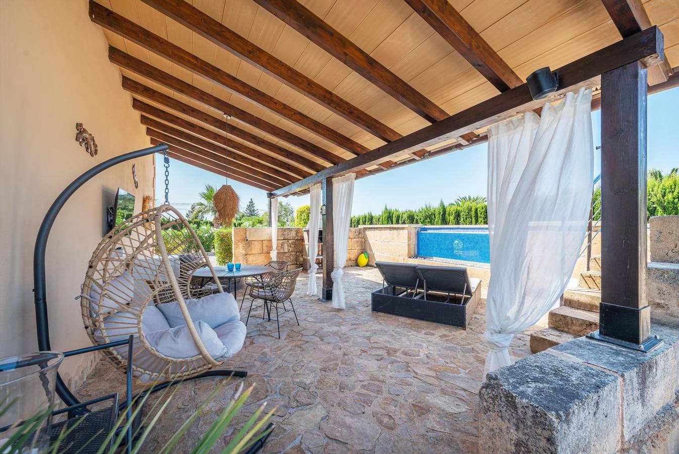 Finca Son Colom (Finca Sun Club Home) - Spektakuläres Landhaus mit privatem Pool und gratis W-Lan. in Llucmajor, Mallorca Süden